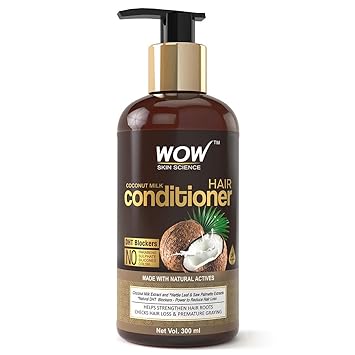 WOW Skin Science Coconut Milk Conditioner - No Parabens, Minerals Silicones & Color -With Dht Blockers, 300 ml