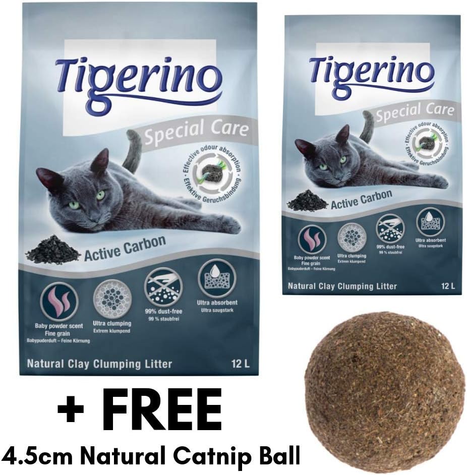 Tigerino Special Care Active Carbon Clumping Clay Cat Litter 24L