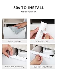 BaiNong 5 Pack 8 inch Self Adhesive Cabinet Pulls