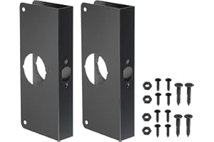 PATIKIL Door Reinforcement Plate, 2 Set Doors Reinforce Repair for 1-3/8" Thick Door 9" Size Door Knob Lock Latch Deadbolt Co