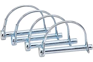 INCREWAY 5/16" Trailer Coupler Pin, 4pcs Heavy Duty Shaft Locking Pin Pto Pin Carbon Steel Safety Coupler Pin in 2-3/4" Long, Arch Wire Locking Pin for Farm Lawn Garden Trailers