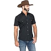 Ely & Walker Men's Short Sleeve Solid Western Shirt