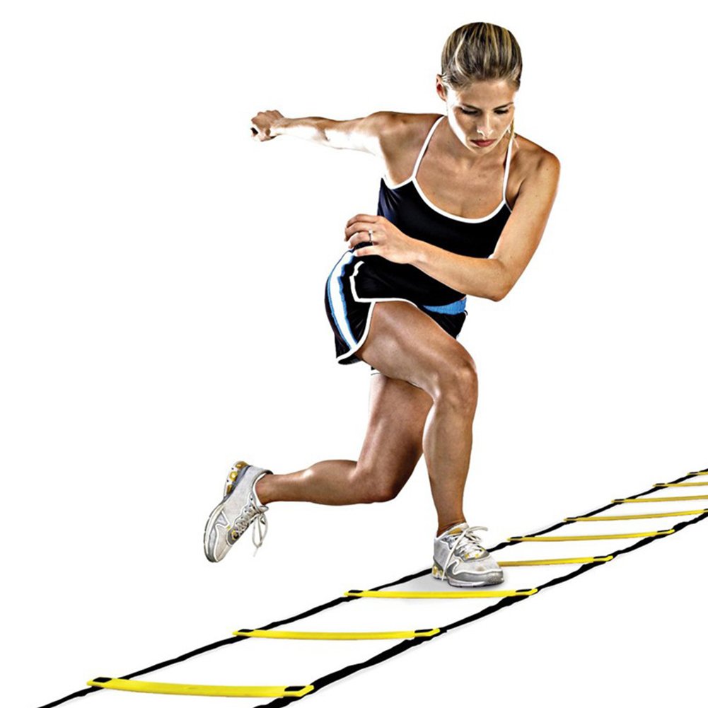 HanSemay 5M Speed Ladder Agility Ladder 9-Rung for Football Speed Fitness Training (5M 9-Rung)