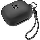 YAMIHXM Compatible with Powerbeats Fit Case, Soft Silicone Protective Power Beats Fit Case for Beats Powerbeats Fit Wireless Earbuds 2025 with Lanyard (Black)