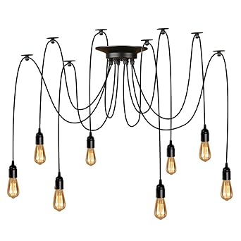 Lightsjoy 8 Lights Pendant Light Spider Lights Multiple Bulb