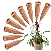 Family Plant Watering Stakes 10Pcs Automatic Plant Waterers for Vacations Plant Watering Devices Terracotta Self Waterinq Spi