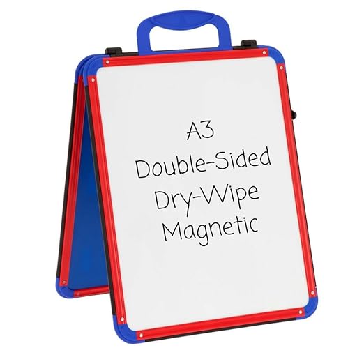 Wedge Whiteboards A3 Dry Wipe / / Double Sided / Portable