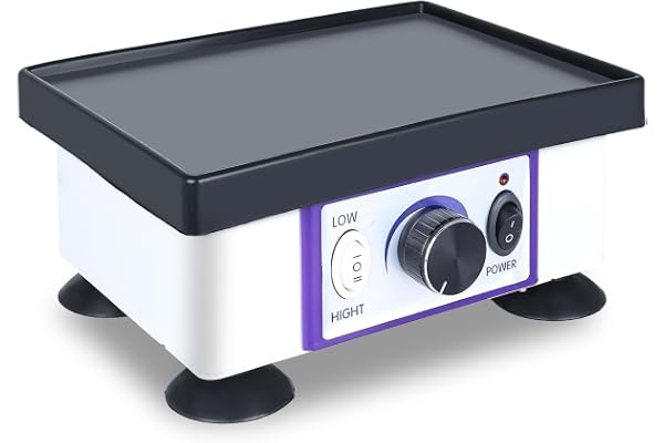 NORJIN Lab Vibrator 8"x6" Square Vibrator, Oscillator Shaker for Plaster & Gypsum Mixing, Professional Equipment for Dental L