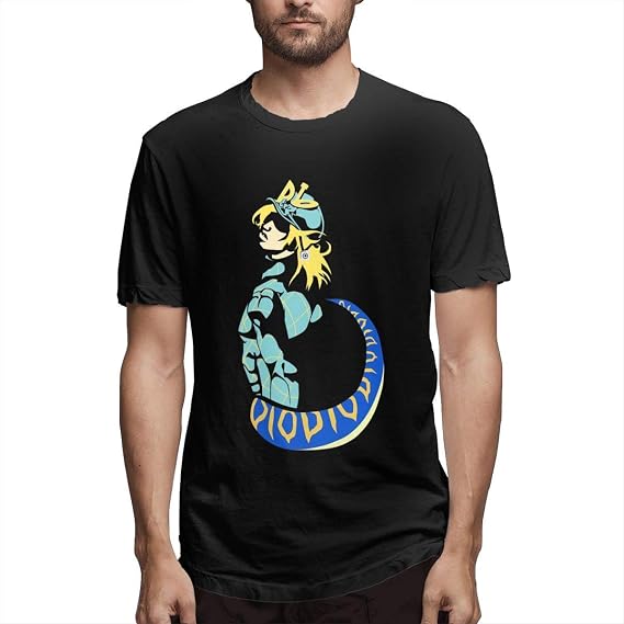 Amazon アニメジョジョの奇妙な冒険ディエゴブランドメンズ半袖tシャツ Tシャツ カットソー 通販