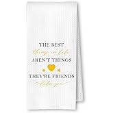 ArtisaEura Gifts for Best Friends Bestie Kitchen Towels, Friendship Gifts for Women Dish Tea Towels for Kitchen Decor, Good Friend Gifts Hand Towels for Bathroom Decor, 16x24 Inch
