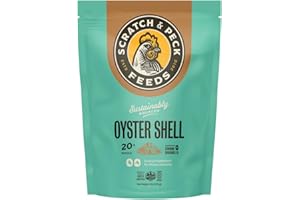 SCRATCH AND PECK FEEDS Scratch and Peck Oyster Shell Supplement - 4 lb Bag - Natural Calcium Boost for Healthy Eggshells in Chickens and Ducks, Sustainably Sourced Pure Flaked Oyster Shell