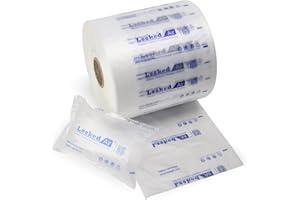 LOCKED AIR Air Pillows for Packaging Inflatable Air Cushion Film Roll for Packing 490 Feet Heavy Duty Air Bubble Bags Wrap Box Filler Shipping Supplies for Fragile Items Alternative to Peanuts Foam