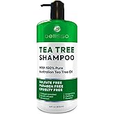 Tea Tree Oil Shampoo - Sulfate and Paraben Free with Collagen Keratin - Ideal for Women and Men with Oily Hair and Scalp Buildup - Anti Dandruff Treatment for Itchy, Dry Scalps – Salon Grade Products