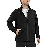 Aicall Mens Lightweight Windbreaker Hiking Softshell Jacket Water-resistant Full Zip Hoodies Golf Jackets