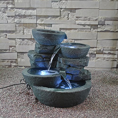 Modern Bowls Fountain with Led Lights