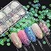 12 Boxes Holographic Iridescent Nail Sequins Mermaid Colorful Flakes Nail Art Sticker Glitter Make Up for Face Body Eyes