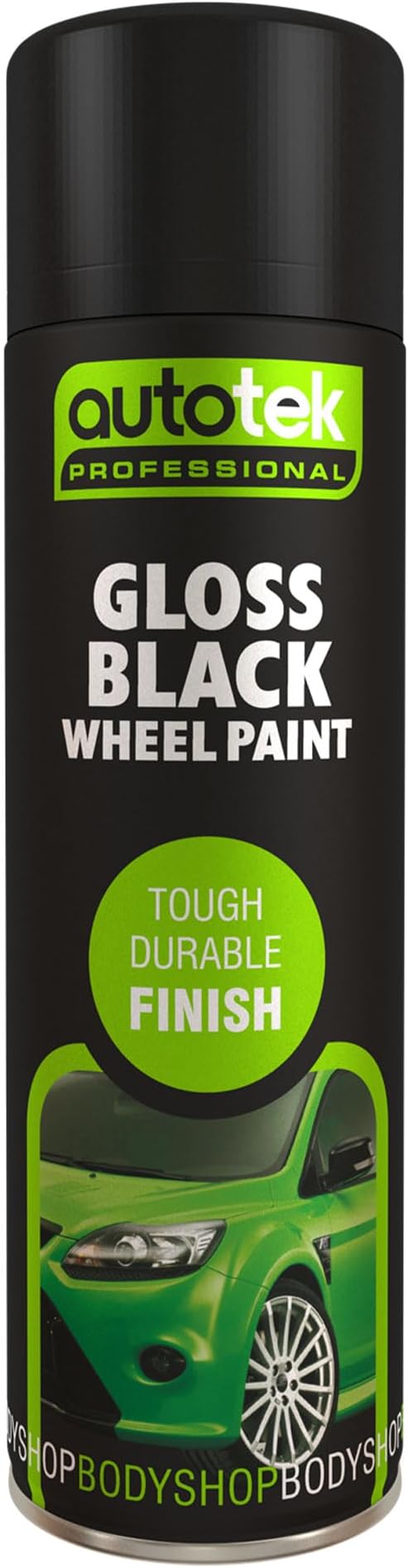 Autotek Gloss Black Wheel Spray Paint 500ml Tough Durable Finish Acrylic Fast
