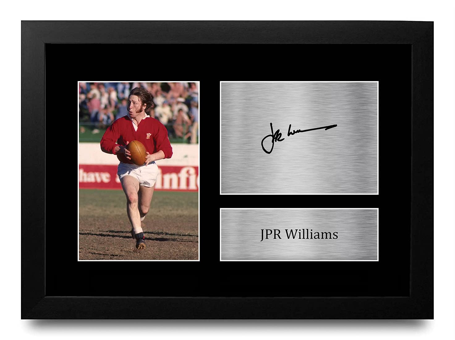 HWC Trading FR A4 JPR Williams Wales Gifts Printed Signed Autograph Picture for Rugby Union Fans - A4 Framed