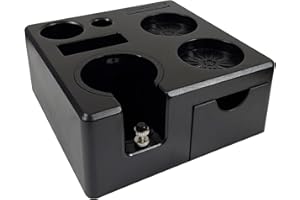 Espresso Tamping Station Knock Box,ABS Tamper Station,Espresso Station fit for Storage 51-58mm Tamper,Distributor,portafilter