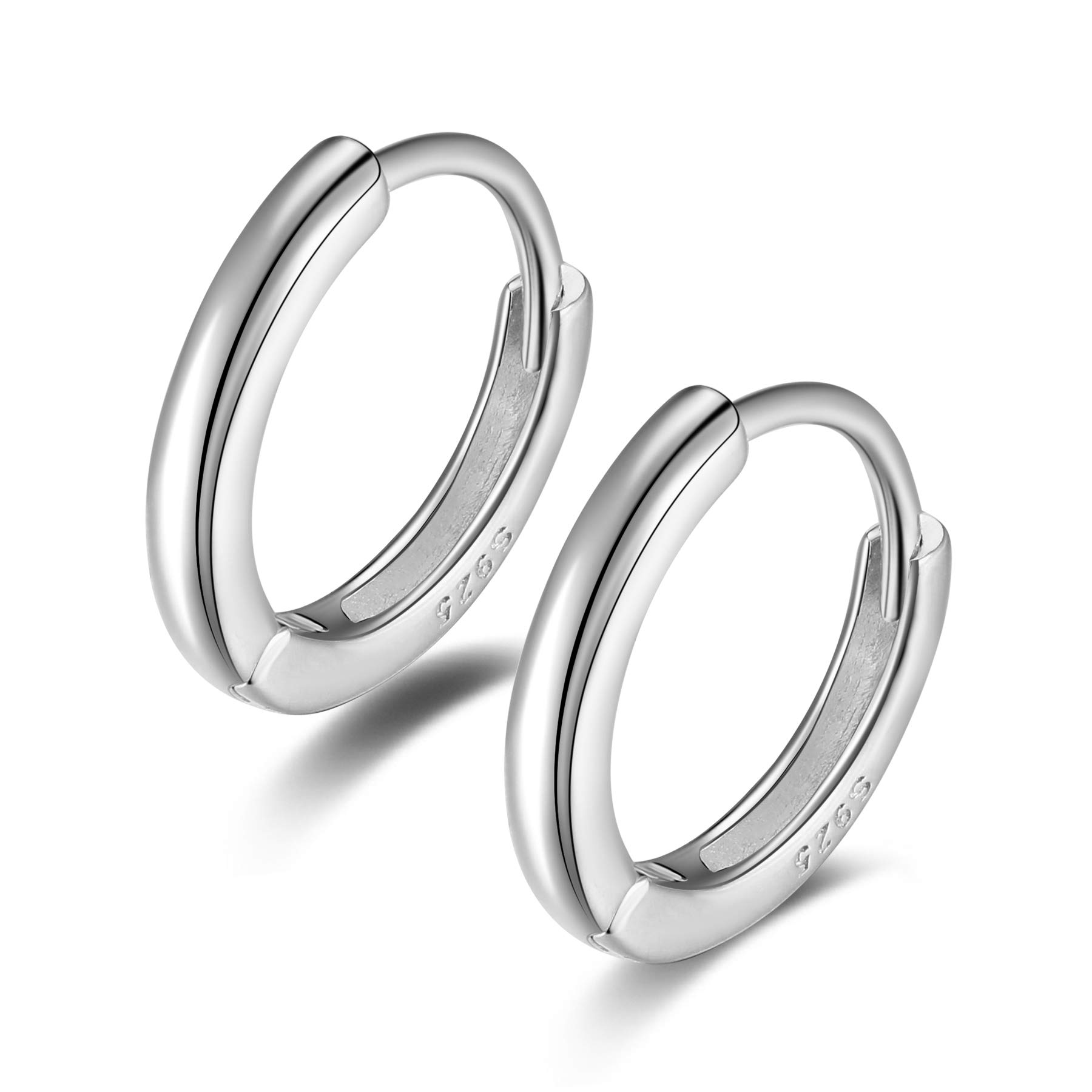 925 silver hoop earrings 10mm Sterling Silver Cartilage Tragus Helix Conch Cartalidge Huggie Hoops Earrings Piercings