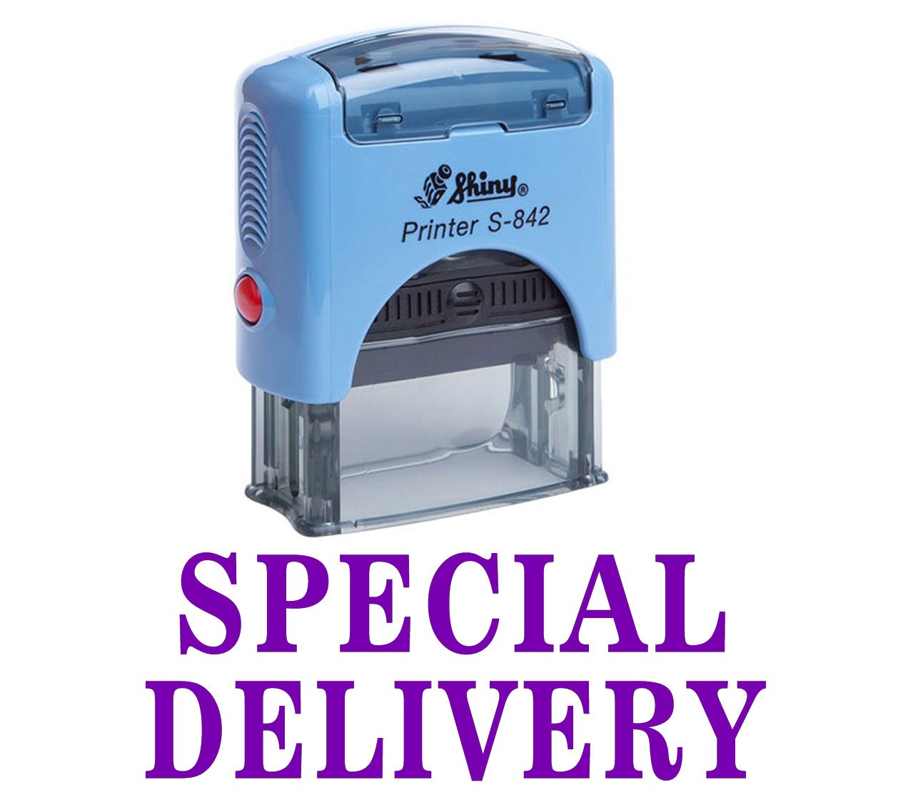 Special DELIVERY Self Inking Rubber Stamp Custom Shiny Office Stationary Stamp