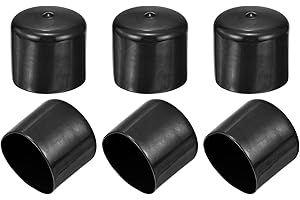 PATIKIL 49mm/1.93" Rubber End Caps, 6 Pcs Screw Caps Covers Flexible Blot Protector PVC for Screw Bolt Ends Tube Thread Caps,
