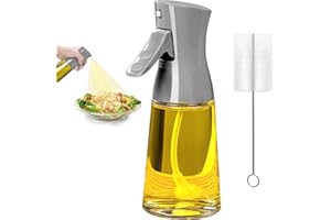 Glass Oil Sprayer for Cooking, 180ml Olive Oil Sprayer Bottle with Brush, Olive Oil Spray Mister, Kitchen Gadgets Accessories