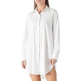 Women's Casual Cuffed Long Sleeve Button Down Shirt Dress Plus Size V Neck Tunic Blouses Tops with Pockets