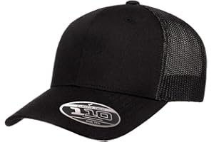 Flexfit Men's 110 Recycled Trucker Mesh, Black, OSFA