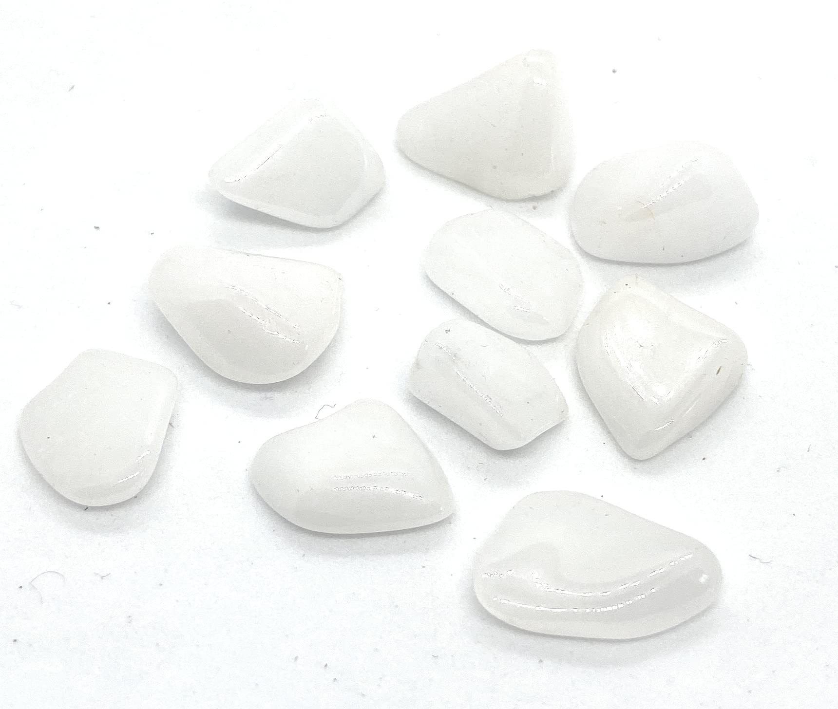 Snowy Quartz Mini Crystal Tumbled Stones - 10 Pc