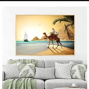 GIRDSS Camellos del Desierto Egipto El Cairo Pirámide Palmas Puesta de