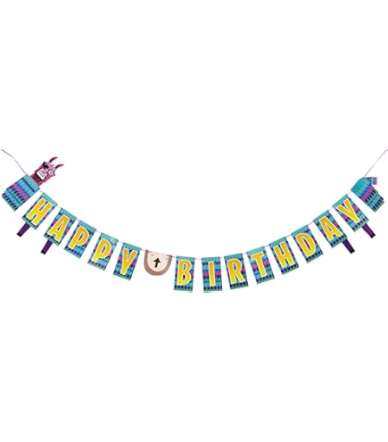 Video Game Party Decorations Video Games Party Tableware Supplies 64Pcs Llama Set Including 32 Pcs Plates, 16 Video Game Birthday Decorations