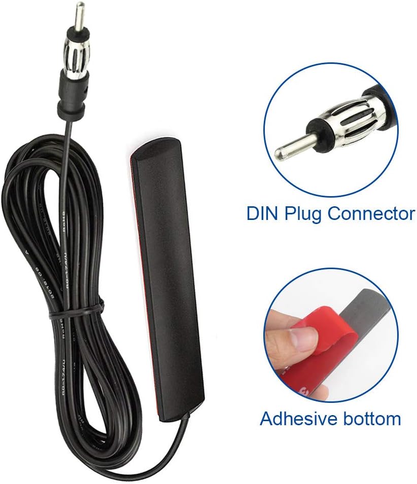 Bingfu Car Antenna Car Stereo FM AM Radio Antenna Car Adhesive Mount Hidden Patch Antenna for Vehicle Truck SUV Car Stereo in Dash Head Unit CD Media Receiver Player Audio HD Radio Tuner Amplifier: Car Electronics
