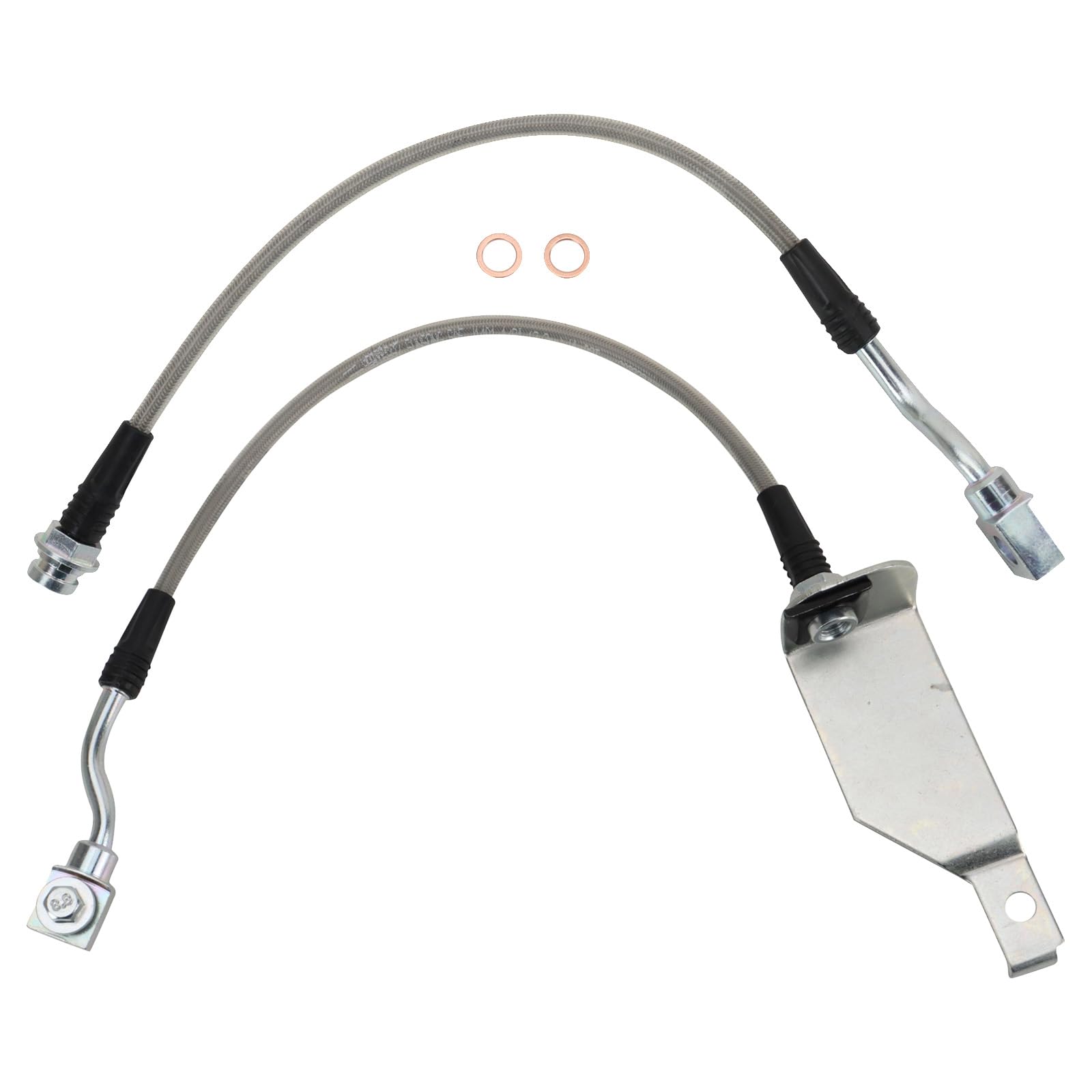 TRQ Performance Rear Performance Brake Hose Set Compatible with Chevrolet GMC