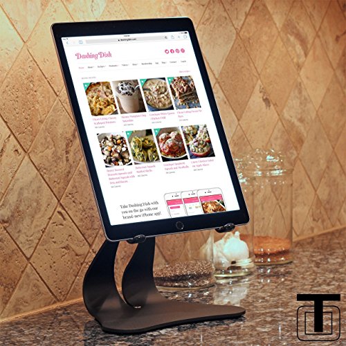 Thought Out Stabile PRO Adjustable iPad Stand Pro Air 2 12.9 10.5 9.7 Surface Galaxy Tablet Holder Pivoting Black