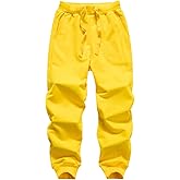 WIYOSHY Kids' Solid Color Drawstring Cotton Sweatpants Jogger Pants for Boys & Girls