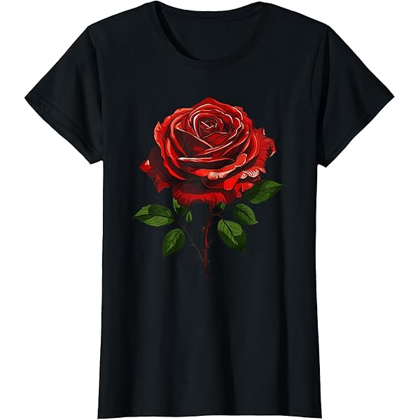 Amazon.com: Red Rose Graphic T-Shirt : Clothing, Shoes & Jewelry