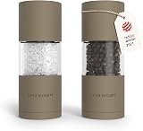 LARS NYSØM Sjæl Salt & Pepper Mill Set Taupe Brown Adjustable Ceramic Grinder