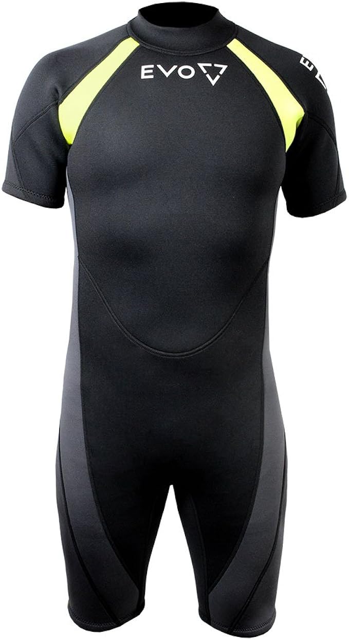 evo 3mm Shorty Wetsuit (Men's) XXXLarge Yellow Clothing