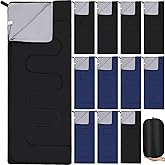 Macarrie 12 Pack Camping Sleeping Bags for Adults Homeless Bulk Cold Weather Kids Sleeping Bag Lightweight Waterproof Compression Sack for Backpacking Traveling Hiking Outdoor Shelter