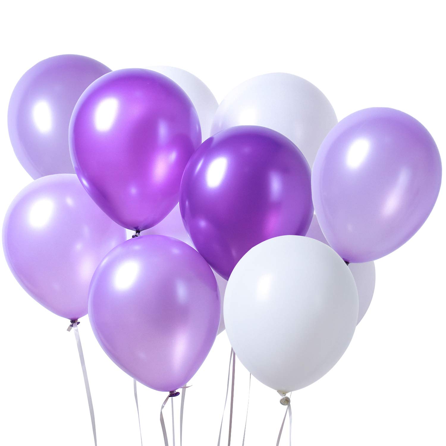 Amazoncom PartyWoo Purple And White Balloons 100 Pcs 12 Inch Dark