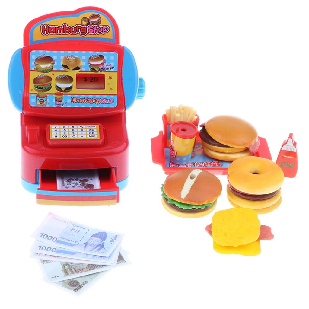 Simulation Fast Food Restaurant Cash Register Playset Kids Children's