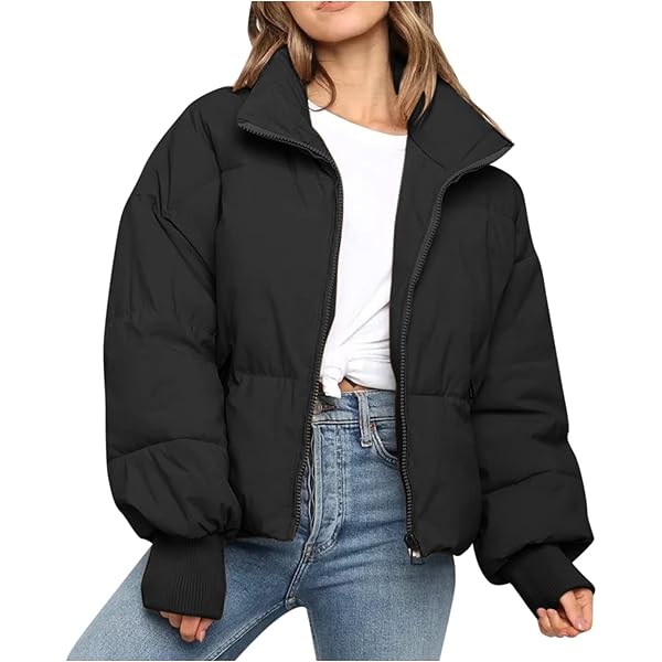 Amazon.com: tuduoms Women's Baggy Puffer Short Jacket Winter