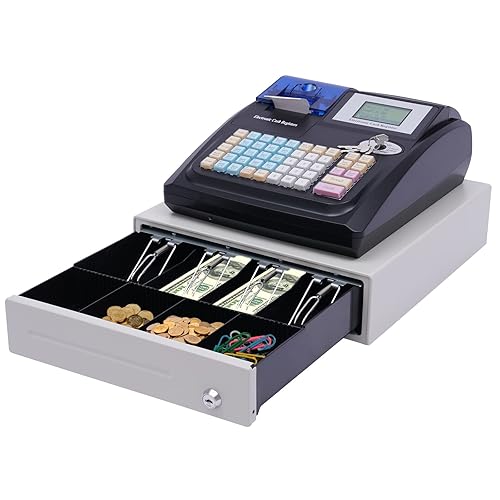 SNKOURIN Cash Register,Electronic Pos System Cash Register with 48