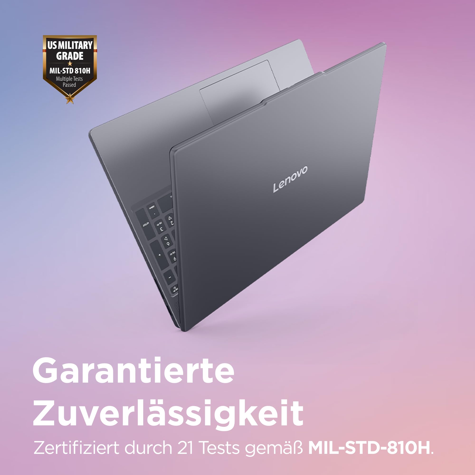 Lenovo IdeaPad Slim 3 Laptop | 16" WUXGA Display | AMD Ryzen 5 150 | 512GB SSD | 16GB RAM | AMD Radeon Grafik | QWERTZ | Windows 11 | Luna Grau | 3 Monate Premium Care 8