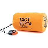 Survival Frog Tact Bivvy 2.0 Emergency Sleeping Bag with Stuff Sack, Carabiner &amp; Survival Whistle &ndash; Compact, Lightweight, Waterproof, Reusable Thermal Bivy Sack Shelter Kit
