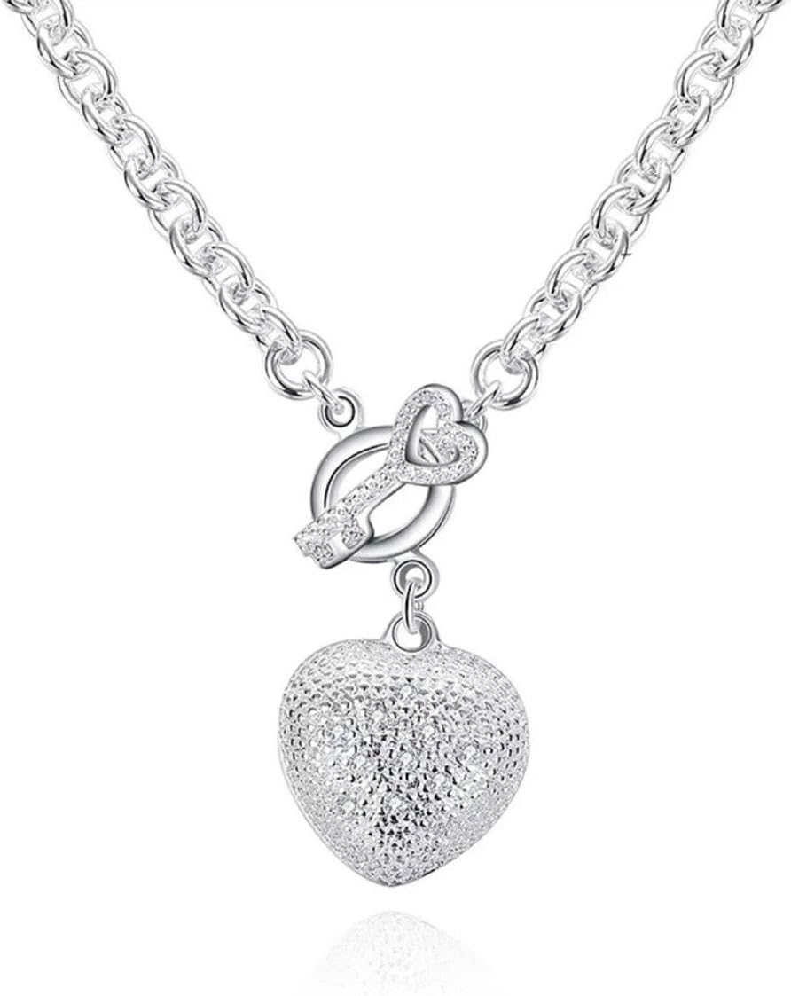 Fashion 925 Sterling Silver Chain Girl Beautiful Necklace With Pendant