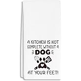 RZQIJ Funny Dog Towels Dish Towels Dishcloth, Dog Mom Gifts for Women Dog Lovers, Cute Dog Decor for Kitchen Bathroom Home, 16 x 24 Farmhouse Decoration Hand Towels. (086)