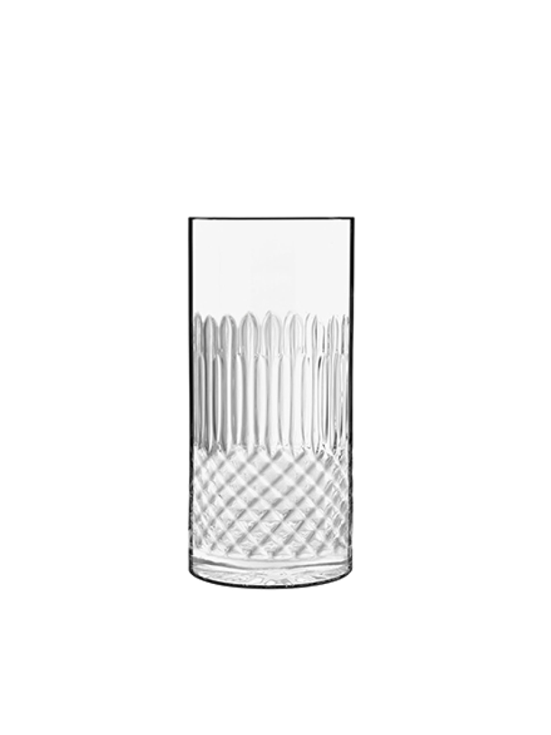 Luigi Bormioli - Diamante - Hi-Ball / Tumbler Crystal Glasses - Dishwasher Safe - Made in Italy - Set of 4, 480ml