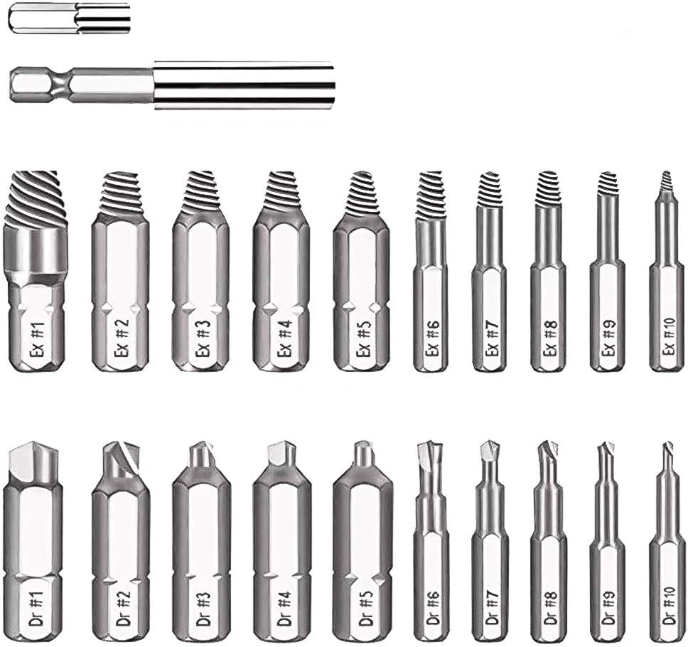 22 Pcs Screw Remover, Easily Remove Broken Screws, Damaged Screw